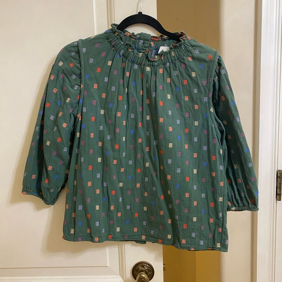 Anthropologie RO & DE Isabetta Button Back Green Blouse - Picture 3 of 4